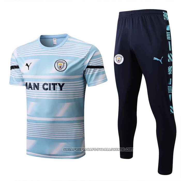 Tracksuit Manchester City 2022 Short Sleeve Blue